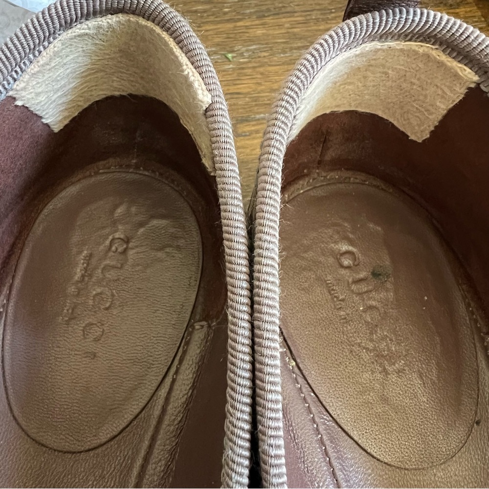 GUCCI Vernice Micro Guccissima Bow Accent Pump Flats 38 US8 In Box - Picture 15 of 17